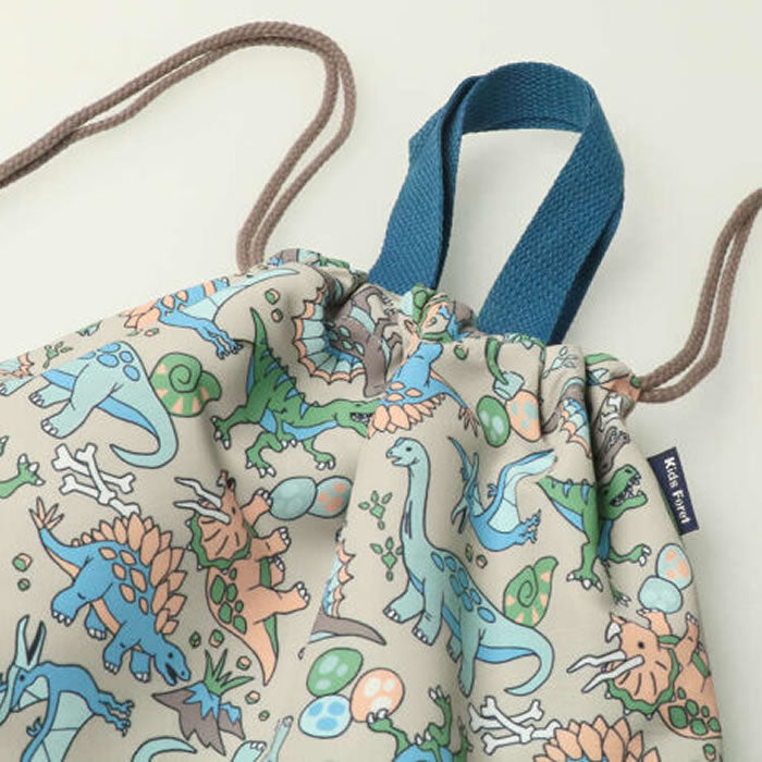 Kids Foret Working Vehicles and Dinosaurs Print Knapsack