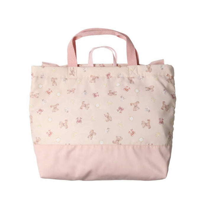 kids foret 花・くま柄フリル付きレッスンバック