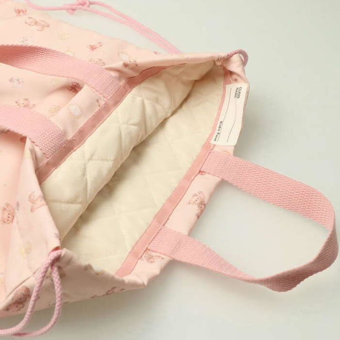 kids foret Flower and bear pattern frilled knapsack