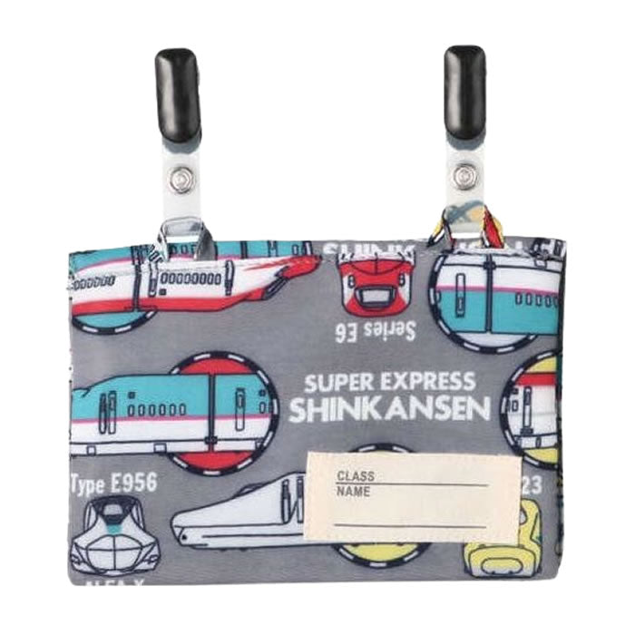 moujonjon JR Shinkansen train pattern tissue pouch