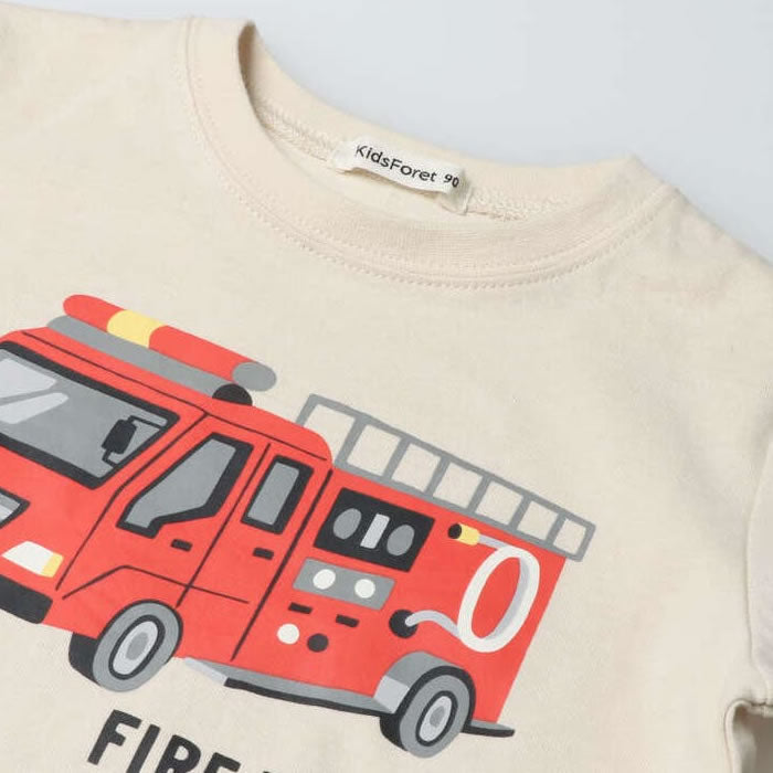 kids foret Working Car Long Sleeve Pajamas
