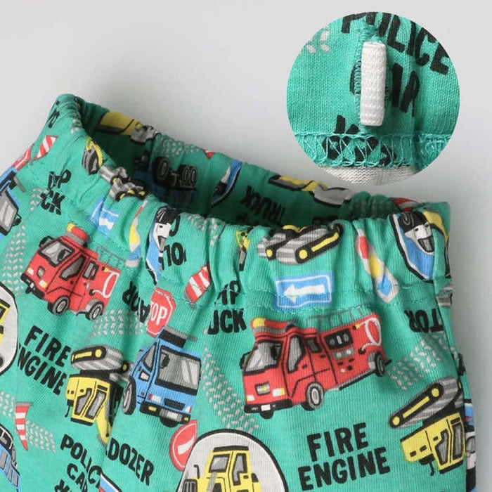 kids foret Working Car Long Sleeve Pajamas