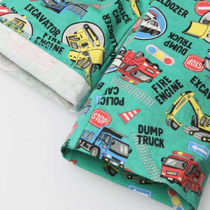 kids foret Working Car Long Sleeve Pajamas