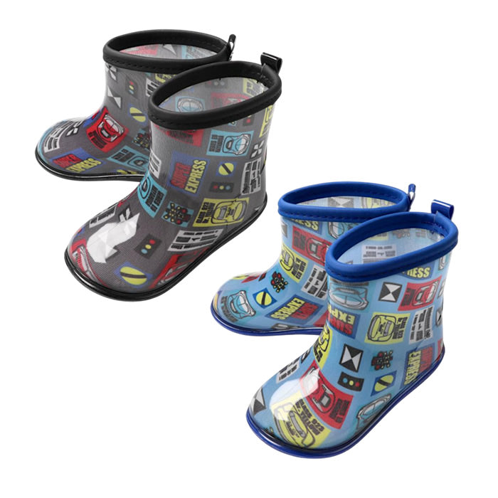 JR Shinkansen train pattern rain shoes