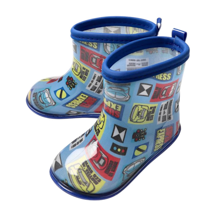 JR Shinkansen train pattern rain shoes