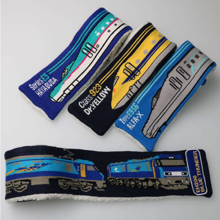 moujonjon JR Shinkansen and freight train patterned muffler