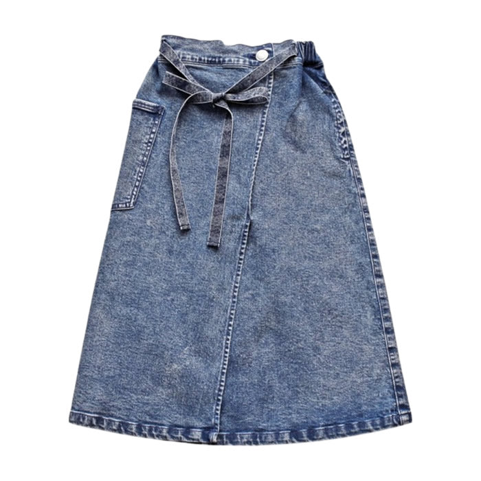 El Copec denim long skirt