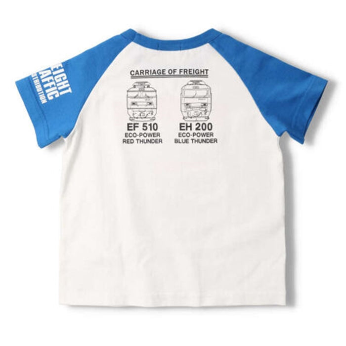 moujonjon JR freight train raglan short sleeve T-shirt