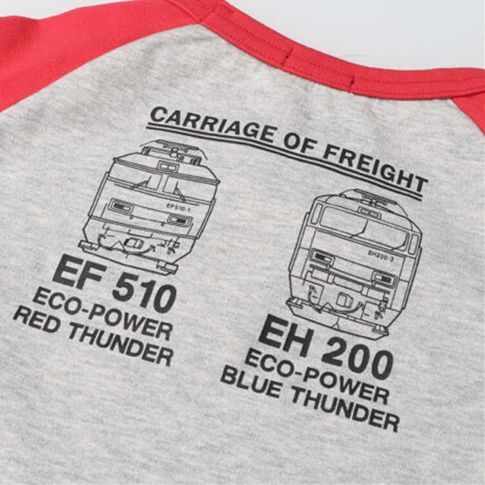 moujonjon JR freight train raglan short sleeve T-shirt