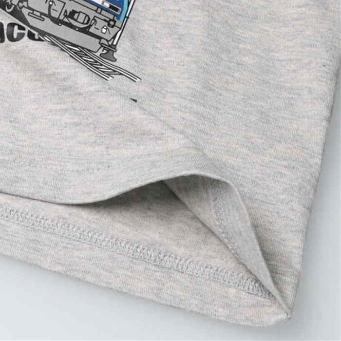 moujonjon JR freight train raglan short sleeve T-shirt