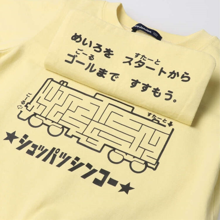 moujonjon JR在来線電車迷路仕掛け半袖Tシャツ