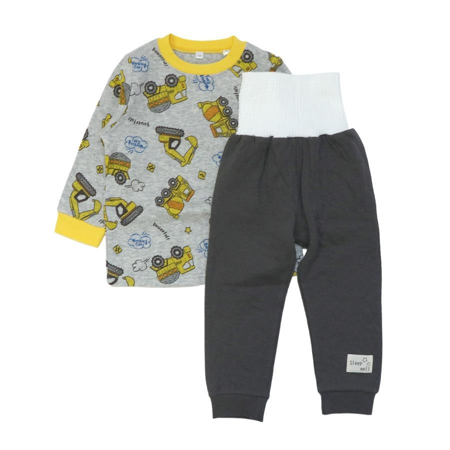 Kids pajamas, long sleeves, quilted, with belly warmer, autumn/winter, winter, loungewear, set, cotton, kids, boys, girls, loungewear, 100, 110, 120, 130
