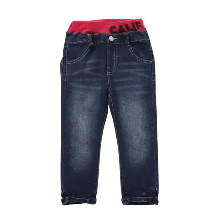 BREEZE wrinkled denim pants, 10-length