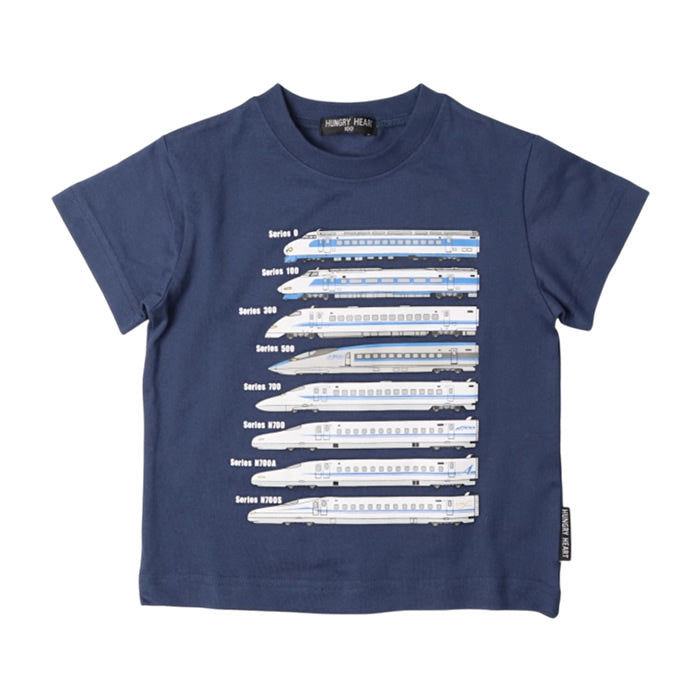 JR歴代新幹線電車プリント半袖Tシャツ