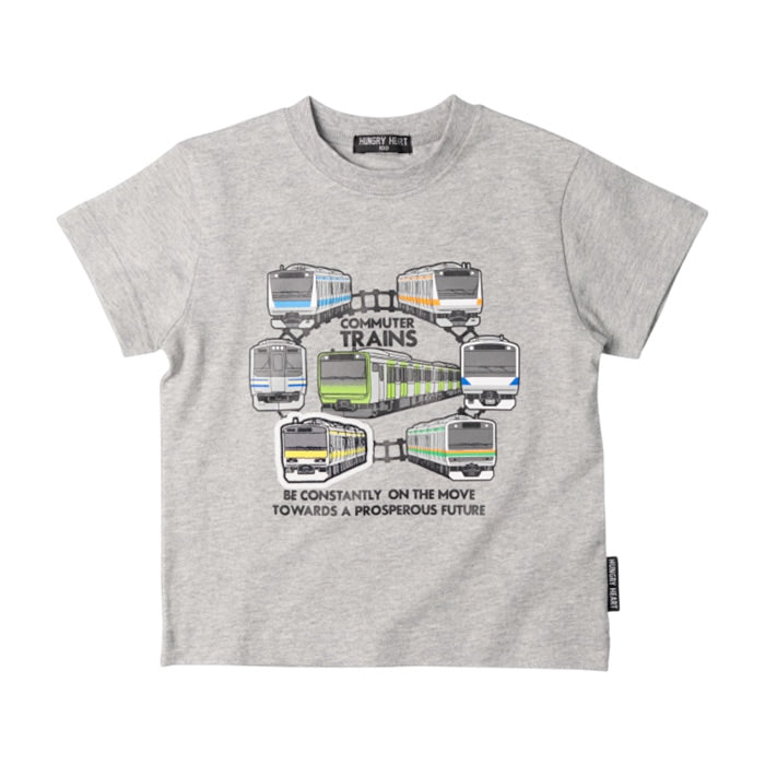 JR在来線電車プリント半袖Tシャツ