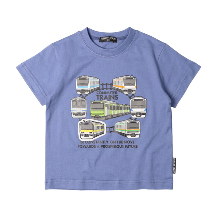 JR在来線電車プリント半袖Tシャツ