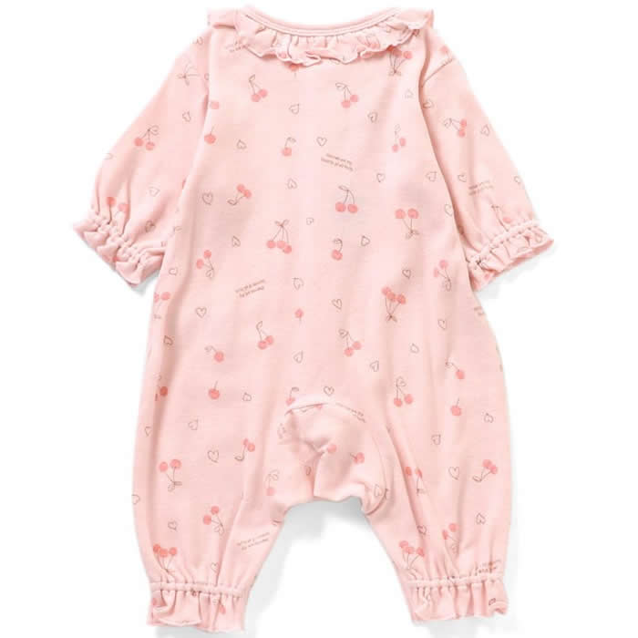 Ampersand cherry print smooth coveralls