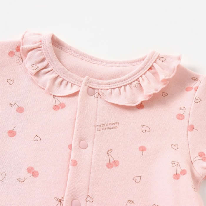 Ampersand cherry print smooth coveralls