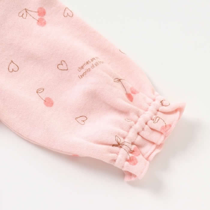 Ampersand cherry print smooth coveralls