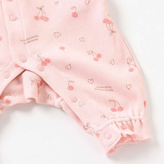 Ampersand cherry print smooth coveralls