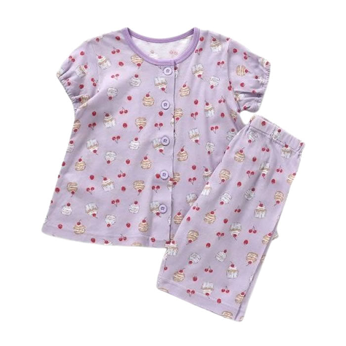 Ampersand Cupcake Print Short Sleeve Pajamas