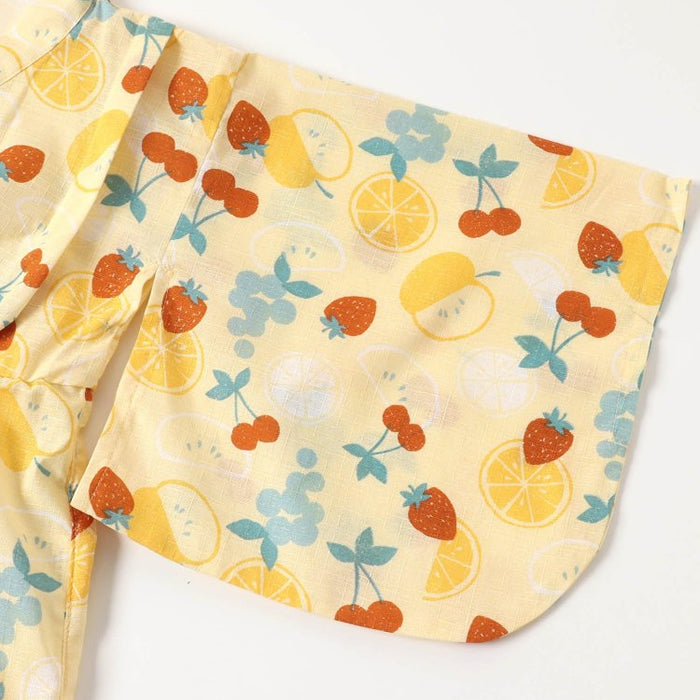 Ampersand Fruit Pattern Yukata Headwear with Drawstring Bag
