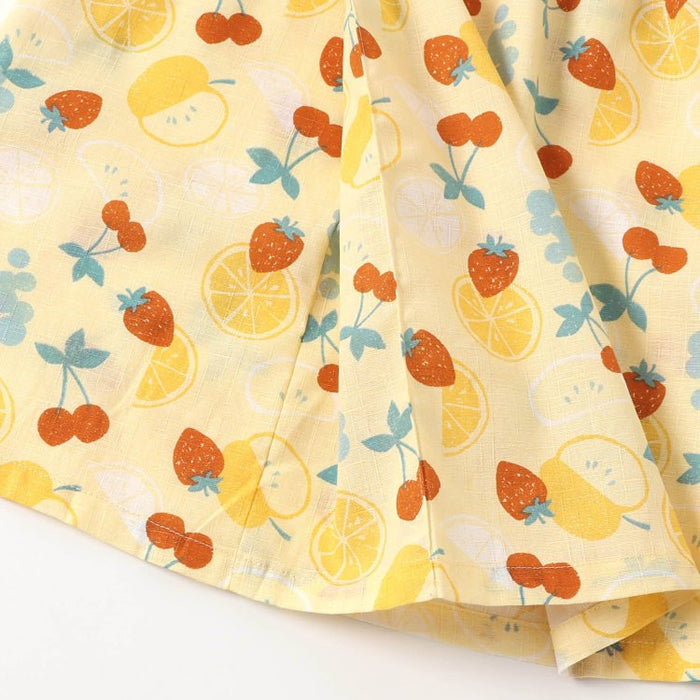Ampersand Fruit Pattern Yukata Headwear with Drawstring Bag