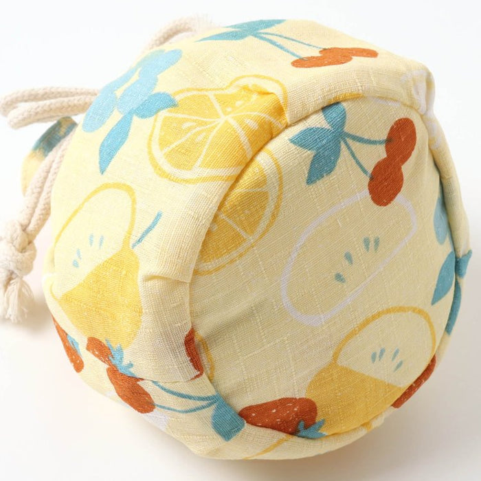 Ampersand Fruit Pattern Yukata Headwear with Drawstring Bag
