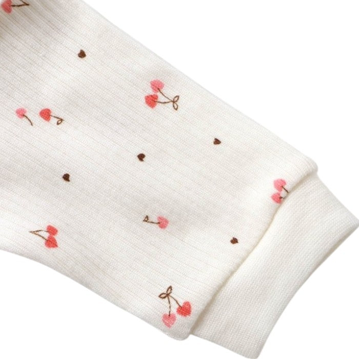 Ampersand cherry print coveralls