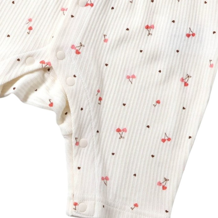 Ampersand cherry print coveralls