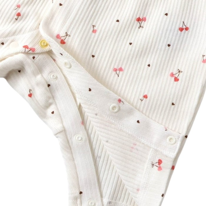 Ampersand cherry print coveralls