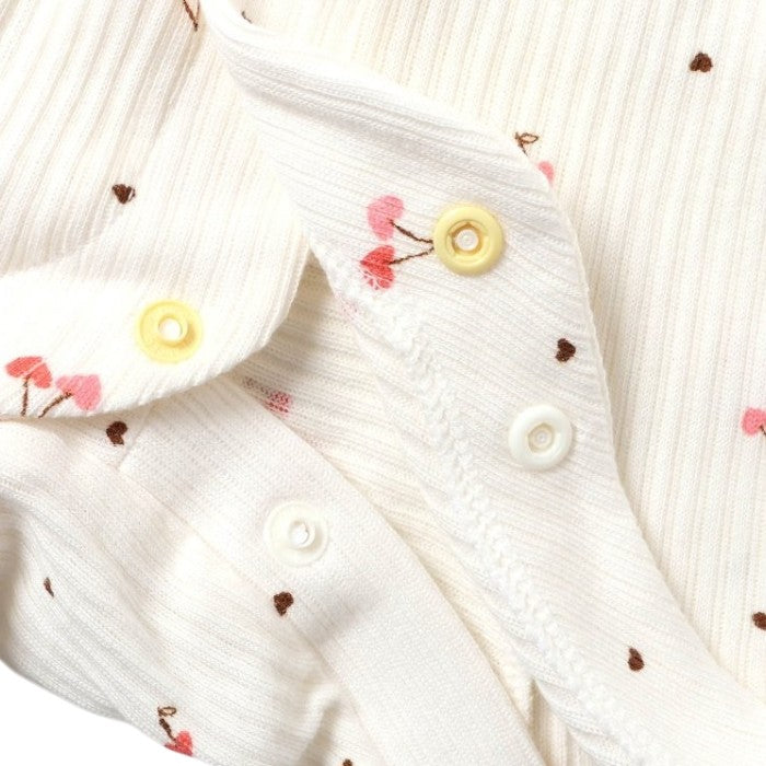 Ampersand cherry print coveralls