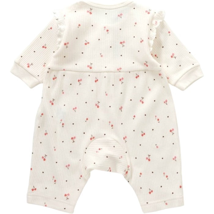 Ampersand cherry print coveralls