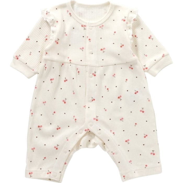 Ampersand cherry print coveralls