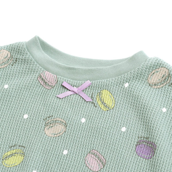 Ampersand Macaron Print Pajama Set