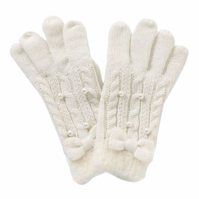 Ampersand matching knit gloves