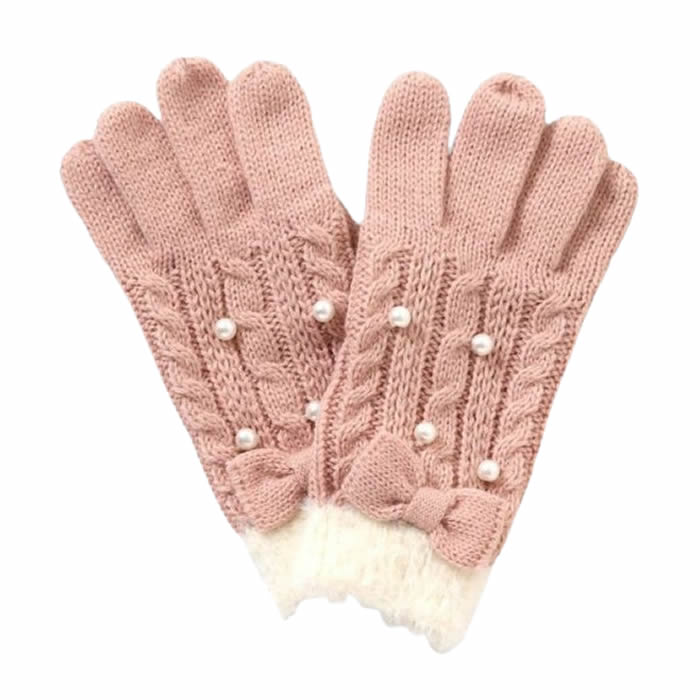 Ampersand matching knit gloves