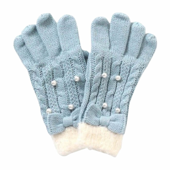 Ampersand matching knit gloves