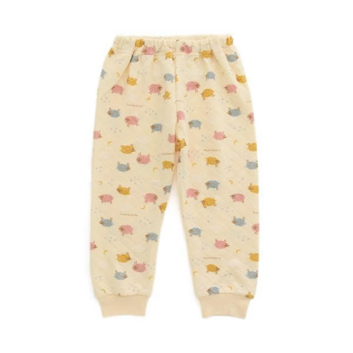 Ampersand knitted quilted front-opening pajamas