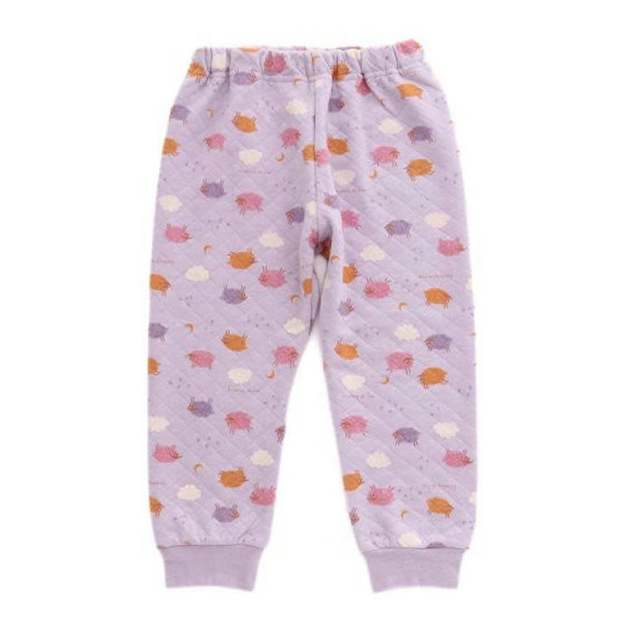 Ampersand knitted quilted front-opening pajamas