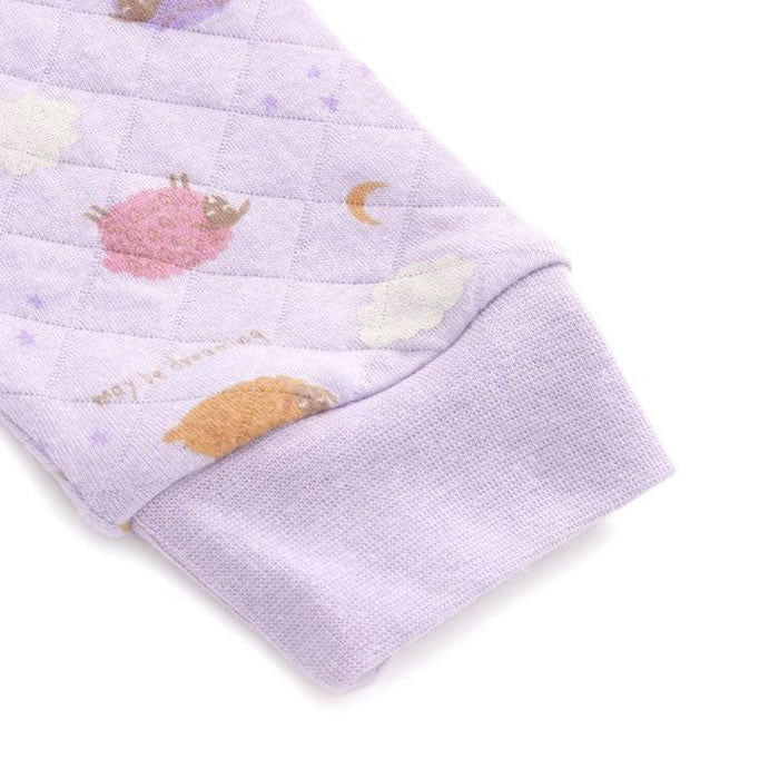 Ampersand knitted quilted front-opening pajamas