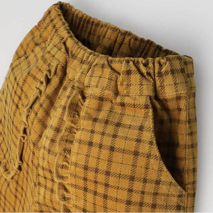 moujonjon corduroy check pants