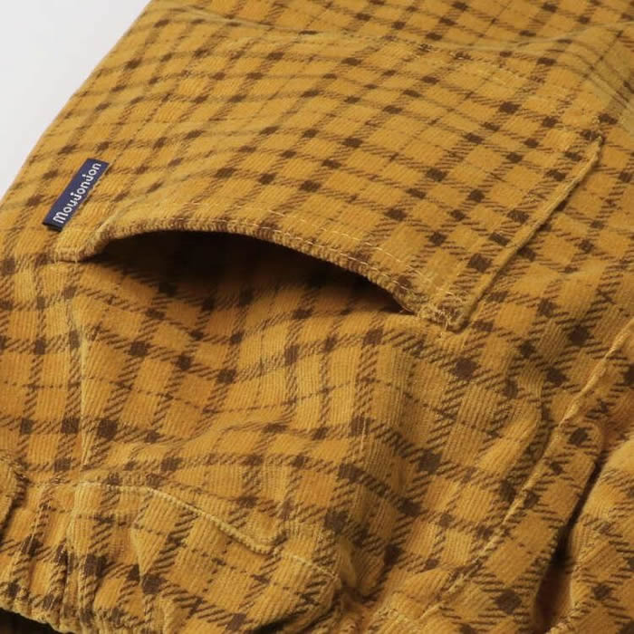 moujonjon corduroy check pants
