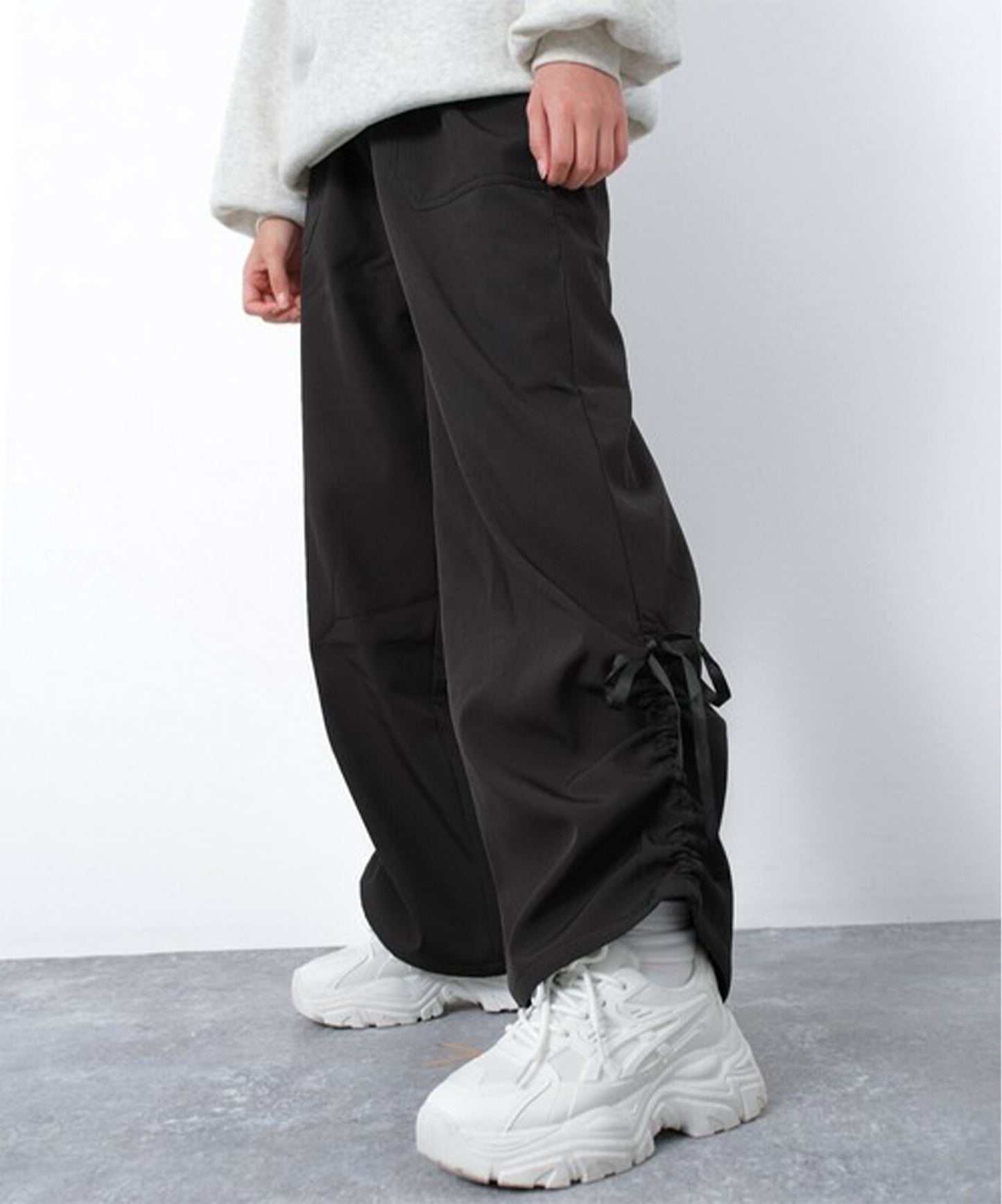 RiCO SUCRE Gathered Drawstring Bonded Pants