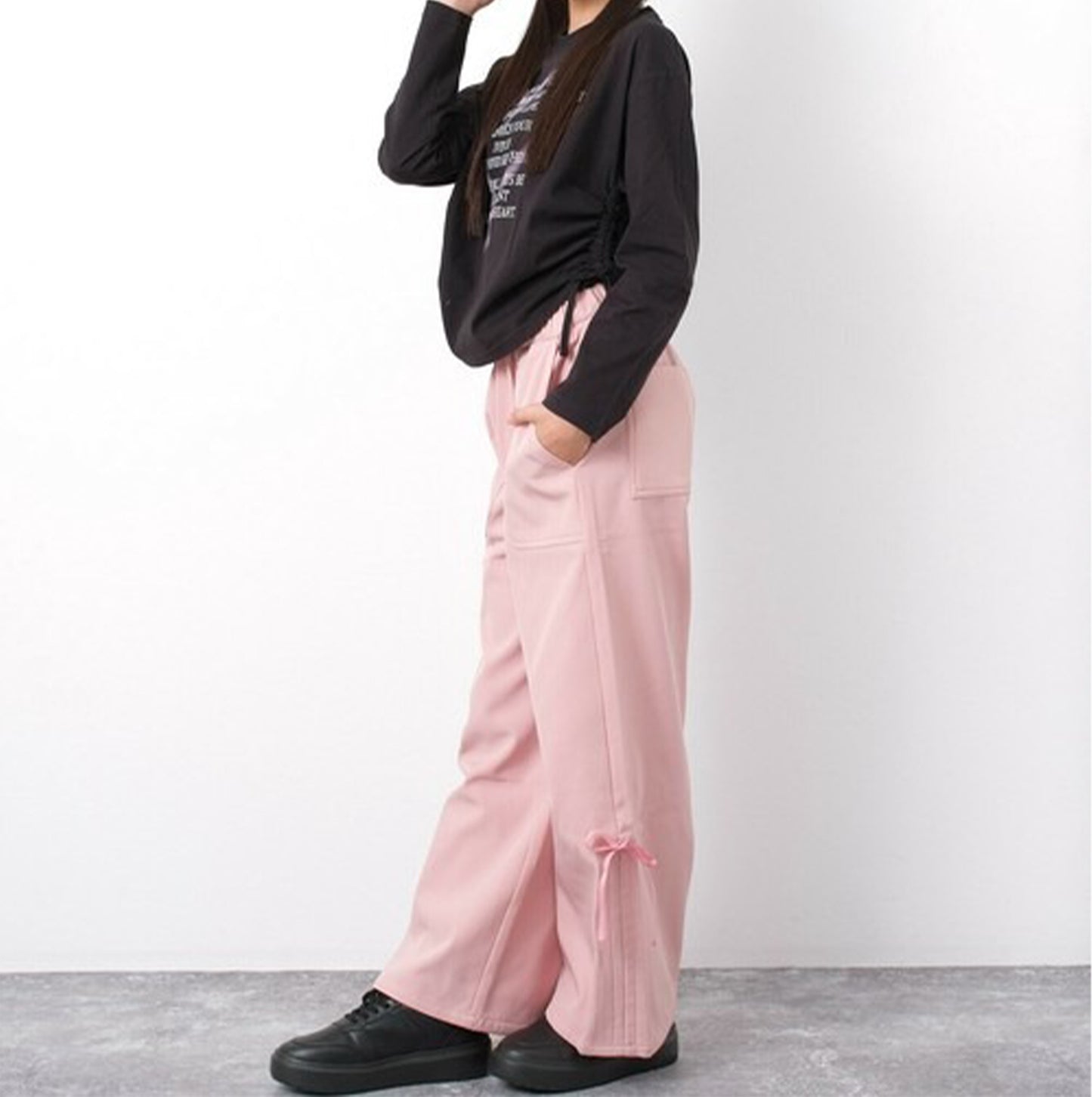 RiCO SUCRE Gathered Drawstring Bonded Pants