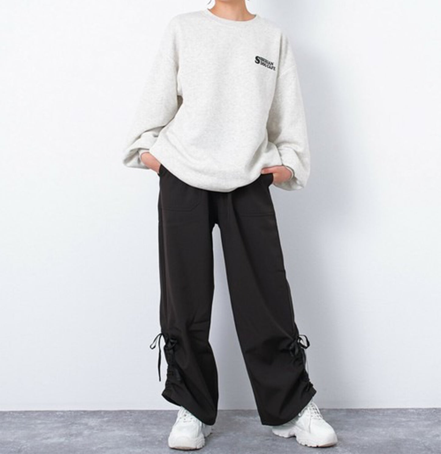 RiCO SUCRE Gathered Drawstring Bonded Pants