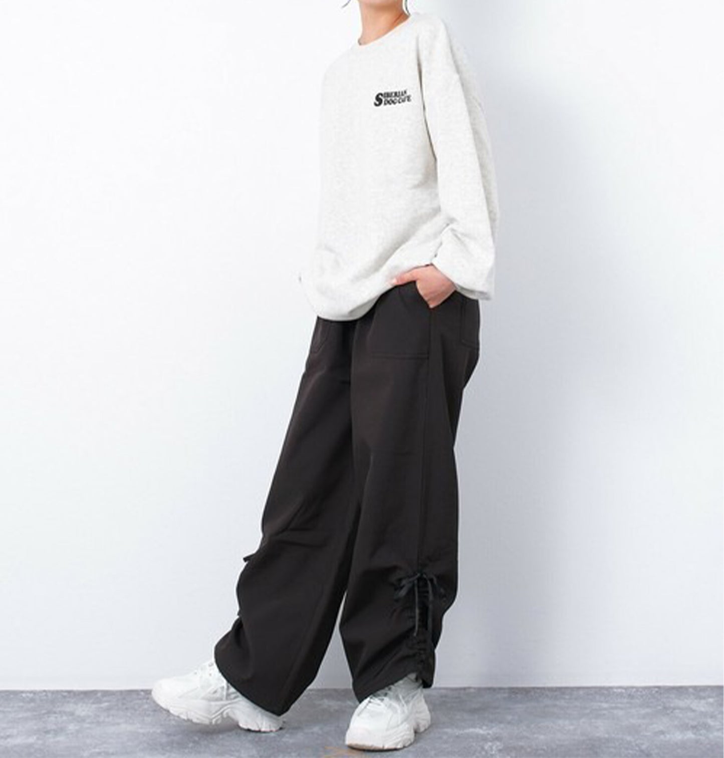 RiCO SUCRE Gathered Drawstring Bonded Pants