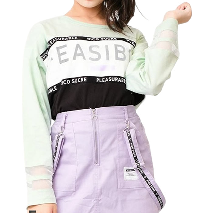 RiCO SUCRE Rico Sucre Mesh Blocking Long T-shirt