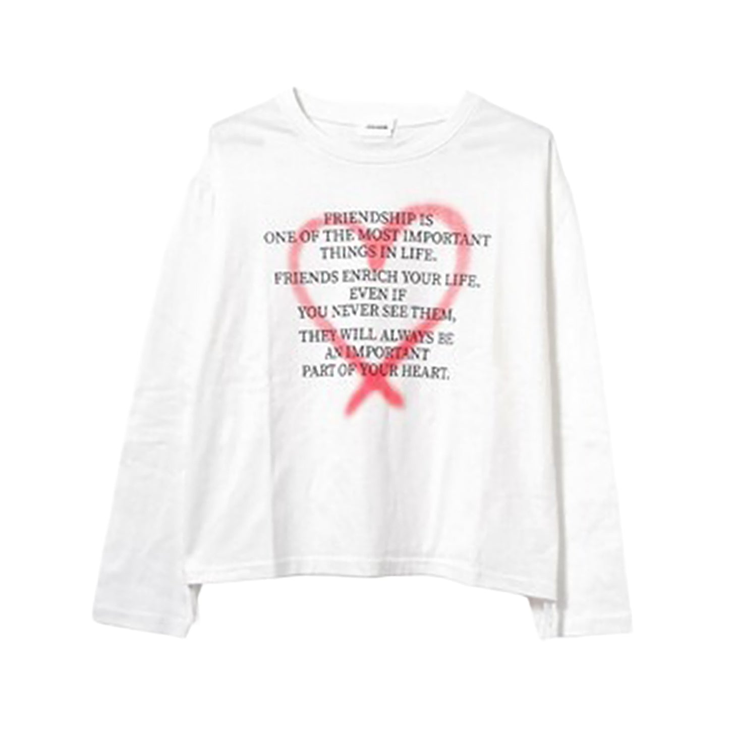 RiCO SUCRE Heart Shirring Long T-shirt
