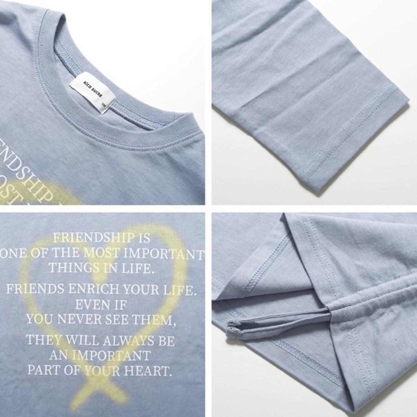 RiCO SUCRE Heart Shirring Long T-shirt